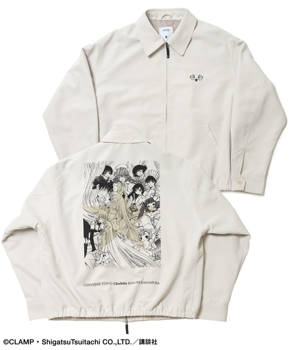 【CLAMP】『ちょびっツ』GRAPHIC COACH JACKET 詳細画像 グレイッシュベージュ 1
