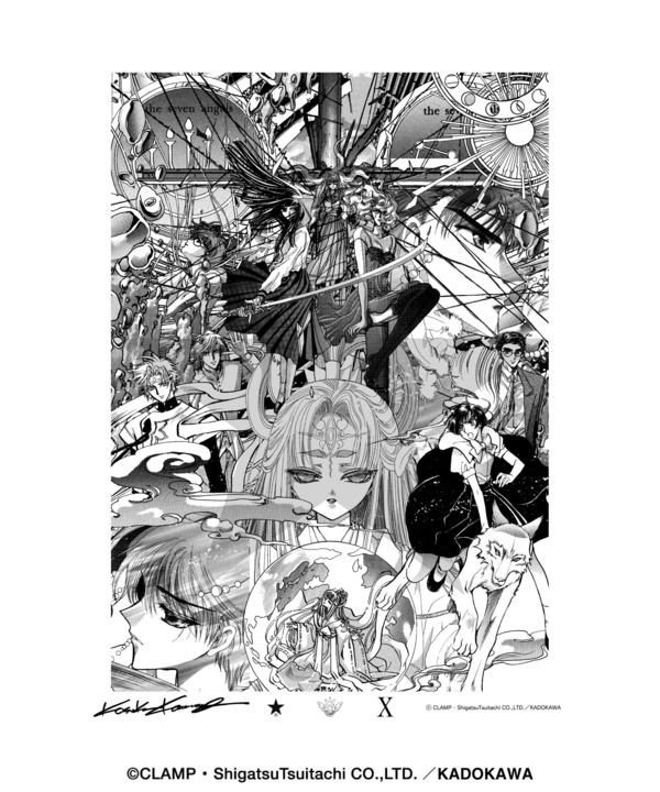 【CLAMP】『X-エックス-』〈KOSUKE KAWAMURA〉SILK SCREEN ART 詳細画像 ホワイト 1