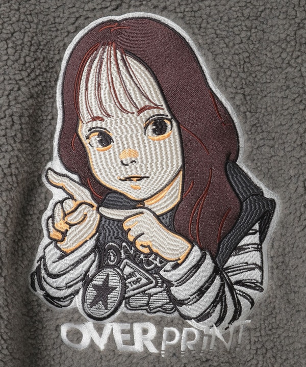 【over print】SIGNBOARD Bonding Boa Hoodie 詳細画像 1