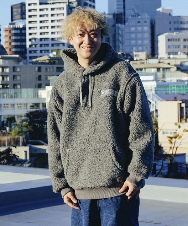 【over print】SIGNBOARD Bonding Boa Hoodie 詳細画像 18