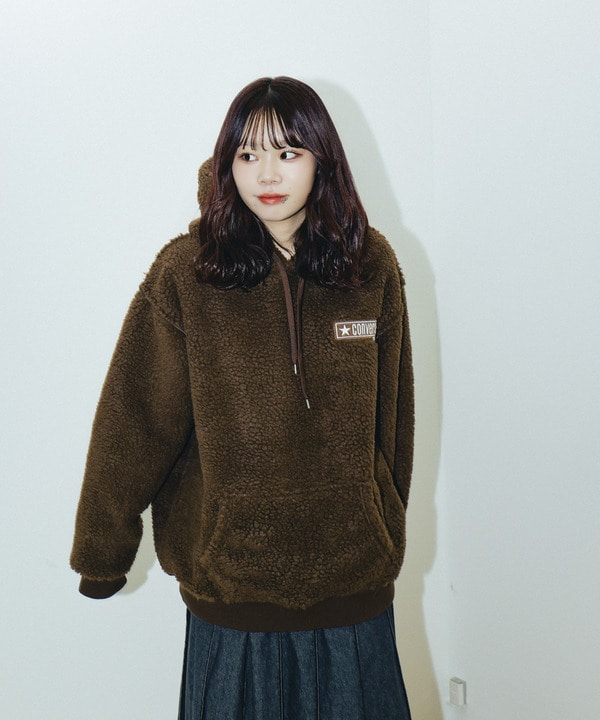 【over print】SIGNBOARD Bonding Boa Hoodie 詳細画像 22