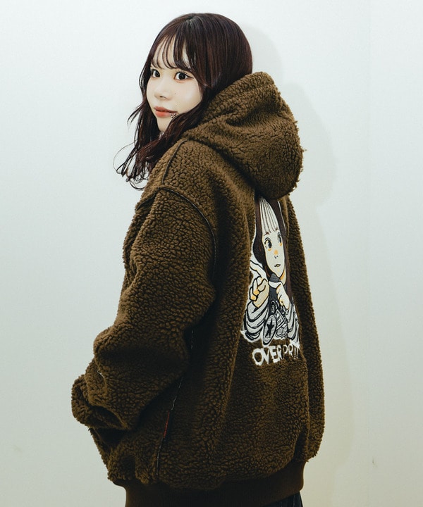【over print】SIGNBOARD Bonding Boa Hoodie 詳細画像 23