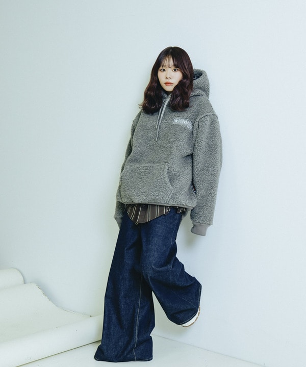 【over print】SIGNBOARD Bonding Boa Hoodie 詳細画像 27