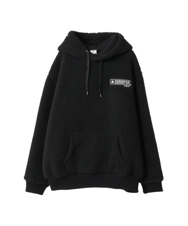 【over print】SIGNBOARD Bonding Boa Hoodie 詳細画像 4
