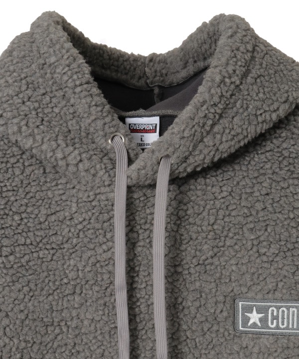 【over print】SIGNBOARD Bonding Boa Hoodie 詳細画像 8