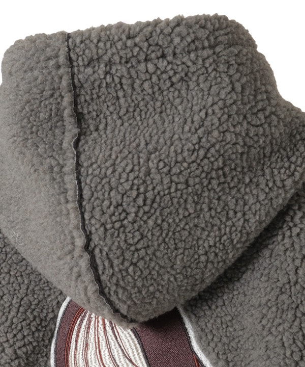 【over print】SIGNBOARD Bonding Boa Hoodie 詳細画像 9