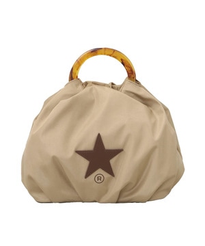 ACRYLIC HANDLE BALLOON SHOULDER BAG