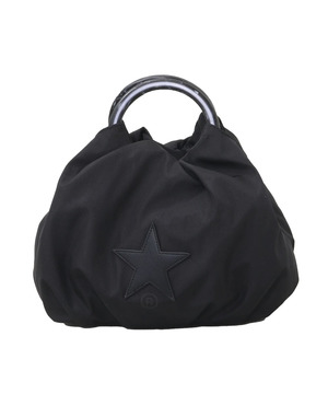 ACRYLIC HANDLE BALLOON SHOULDER BAG