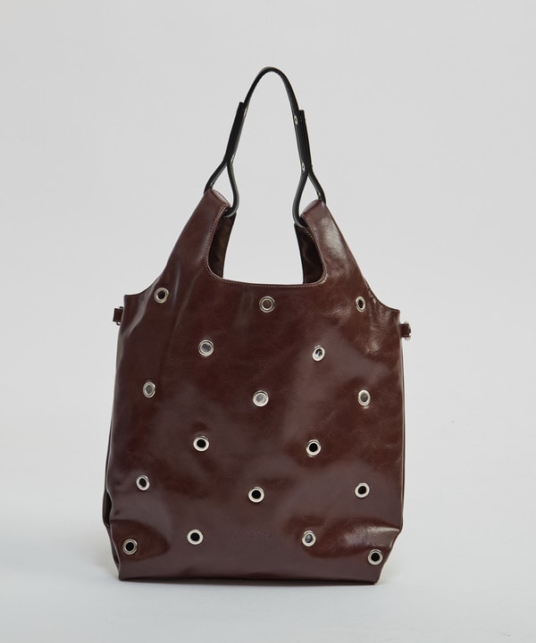 EYELET SHOPPING TOTE BAG 詳細画像 ブラウン 1