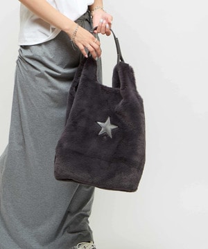 ECO-FUR SHOPPING TOTE BAG