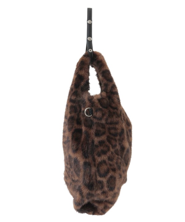 2WAY LEOPARD ECO-FUR SHOPPING TOTE BAG 詳細画像 3