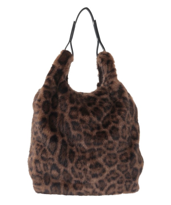 2WAY LEOPARD ECO-FUR SHOPPING TOTE BAG 詳細画像 4