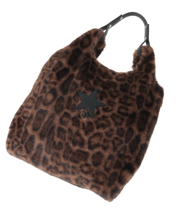 2WAY LEOPARD ECO-FUR SHOPPING TOTE BAG 詳細画像 5