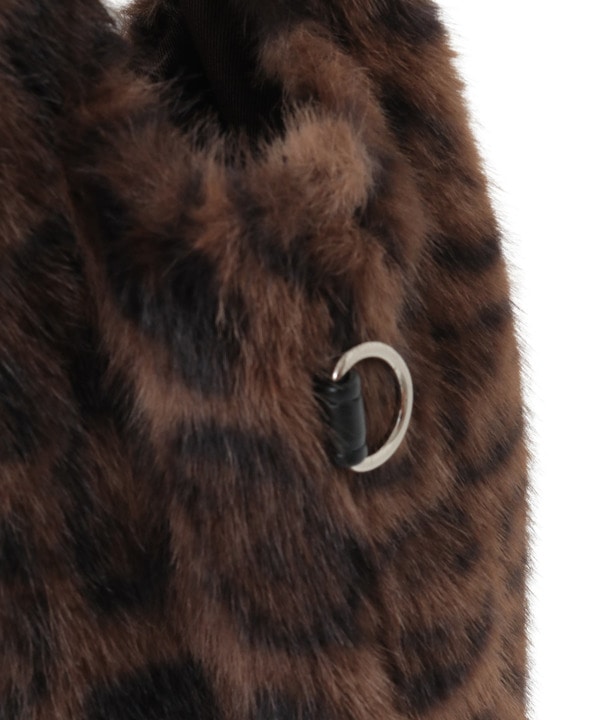 2WAY LEOPARD ECO-FUR SHOPPING TOTE BAG 詳細画像 7