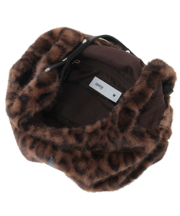 2WAY LEOPARD ECO-FUR SHOPPING TOTE BAG 詳細画像 9