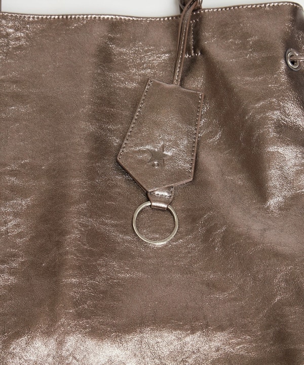 METALLIC GATHERED TOTE BAG 詳細画像 1