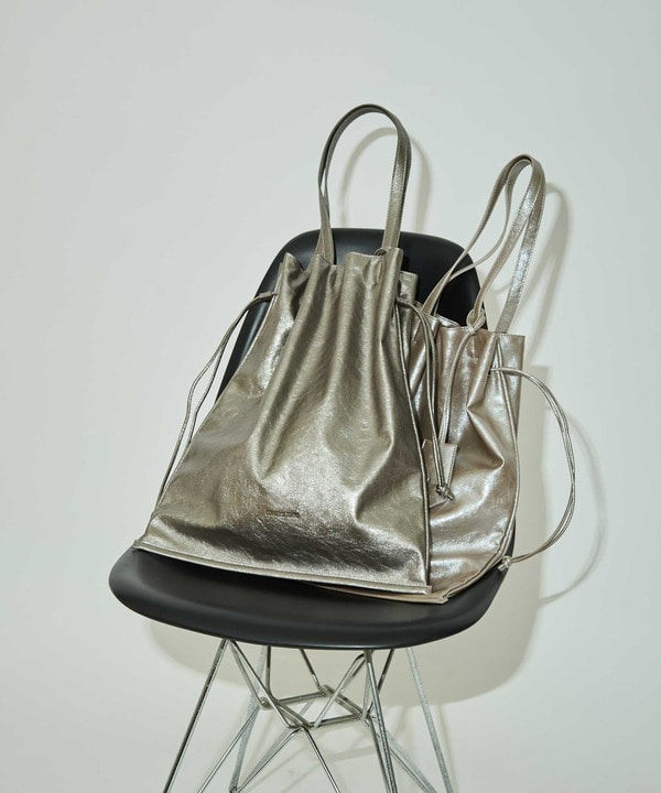METALLIC GATHERED TOTE BAG 詳細画像 3
