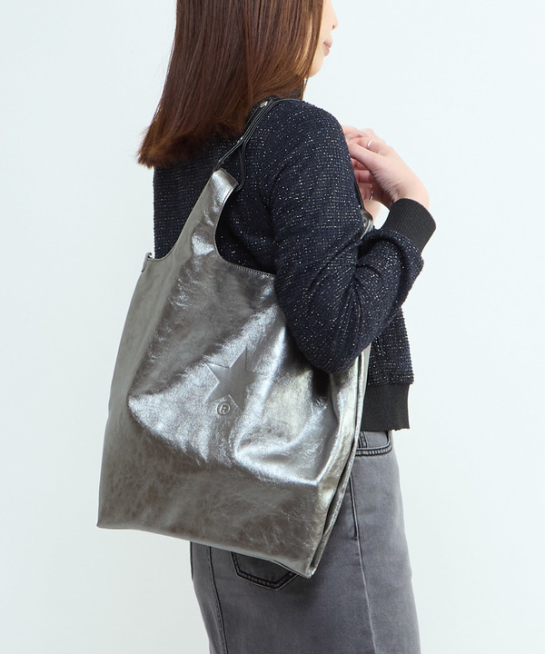 2WAY METALLIC SHOPPING TOTE BAG 詳細画像 5
