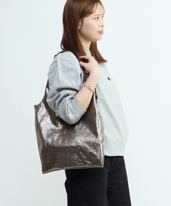 2WAY METALLIC SHOPPING TOTE BAG 詳細画像 7