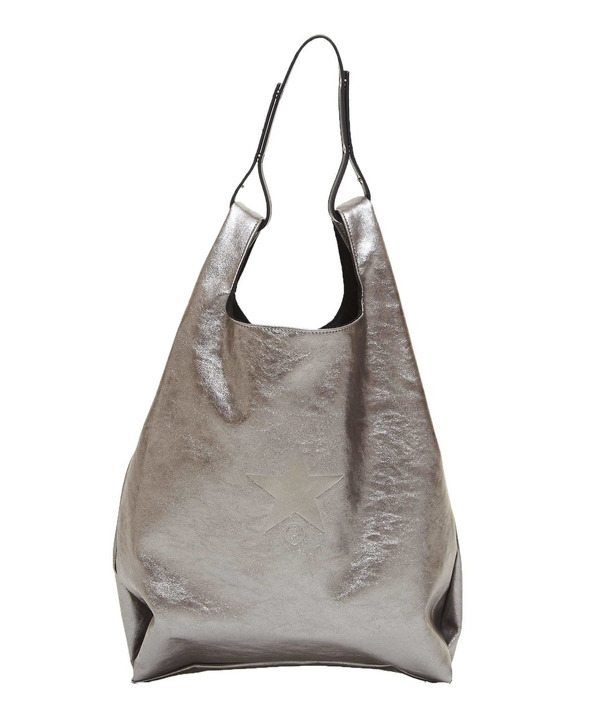 2WAY METALLIC SHOPPING TOTE BAG 詳細画像 シルバー&times;ブラック 1