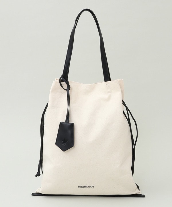 CANVAS GATHERED TOTE BAG 詳細画像 ブラック 1