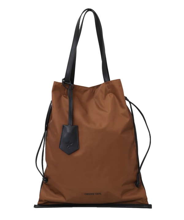 NYLON GATHERED TOTE BAG 詳細画像 ブラウン 1