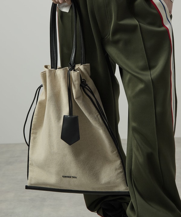 LINEN GATHERED TOTE BAG 詳細画像 11