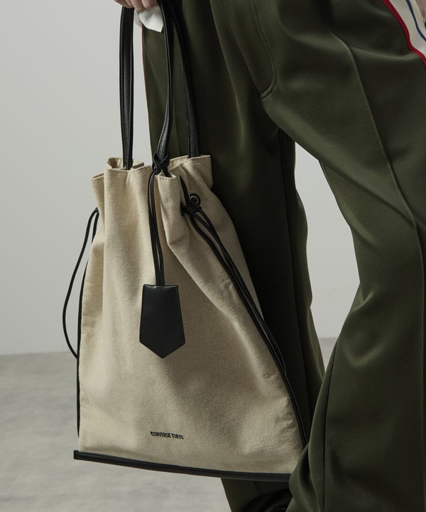 LINEN GATHERED TOTE BAG 詳細画像 12
