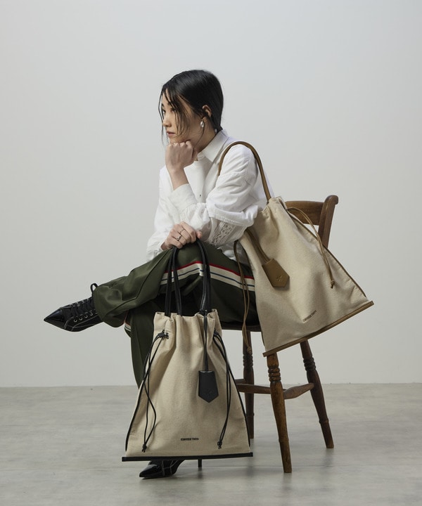 LINEN GATHERED TOTE BAG 詳細画像 20