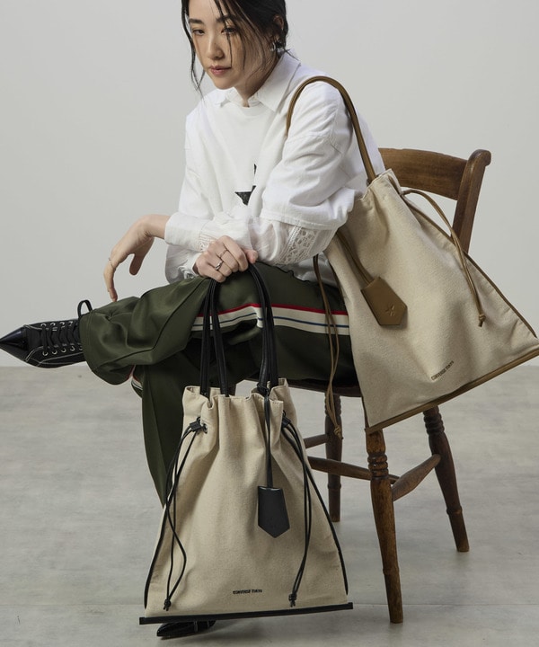 LINEN GATHERED TOTE BAG 詳細画像 22