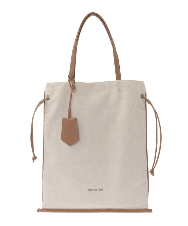 LINEN GATHERED TOTE BAG 詳細画像 ベージュ 1