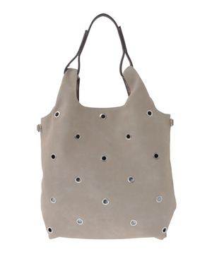 2WAY SUEDE EYELET SHOPPER BAG