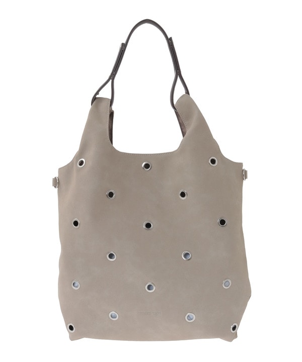 2WAY SUEDE EYELET SHOPPER BAG 詳細画像 ベージュ 1