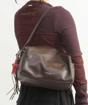 ECO-LEATHER BAGONE HANDLE SQUARE BAG