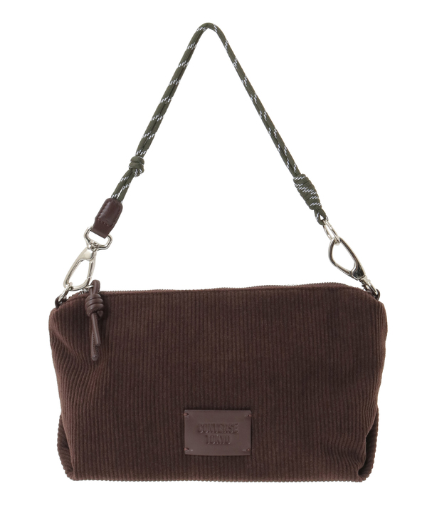 CORDUROY BRAIDED HANDLE SHOULDER BAG 詳細画像 ブラック 1