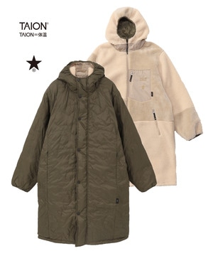 【TAION】MILITARY STAR★ REVERSIBLE BOA DOWN COAT