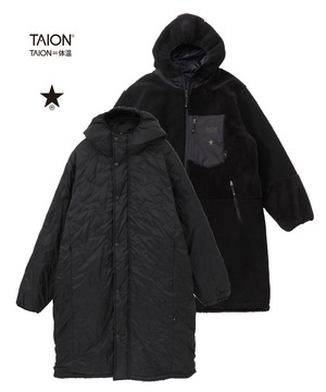 【TAION】MILITARY STAR★ REVERSIBLE BOA DOWN COAT