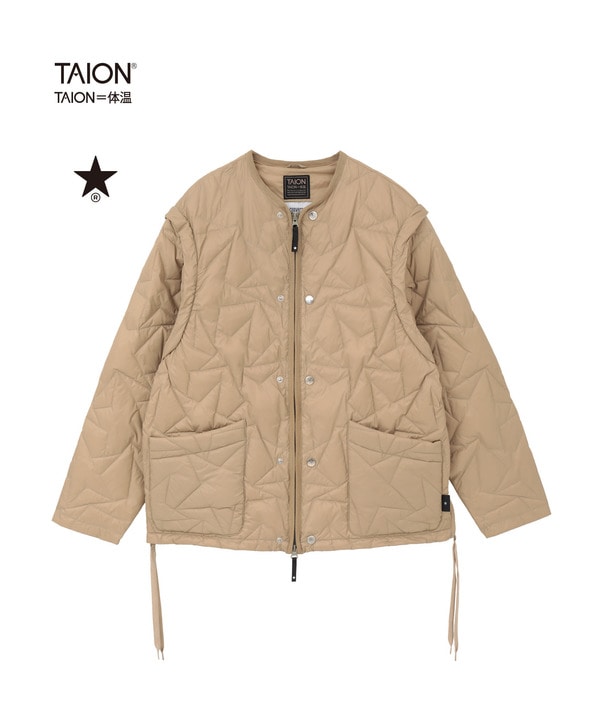 【TAION】MILITARY STAR★ DETACHABLE INNERDOWN 詳細画像 カーキ 1