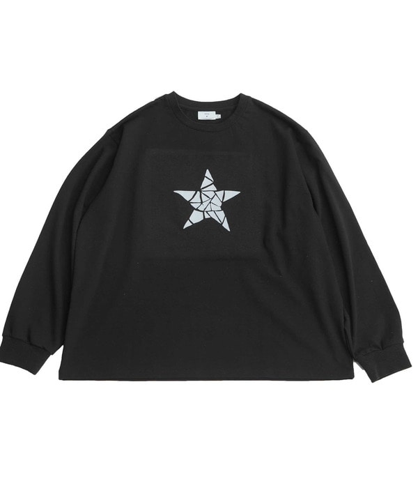 【KAKERA】KAKERA ONE STAR LONG SLEEVE TEE 詳細画像 ブラック 1