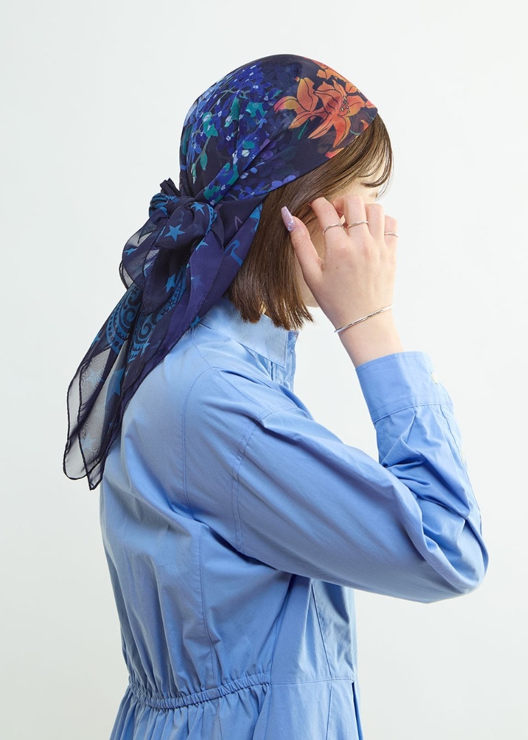 スターフラワー大判シアースカーフ