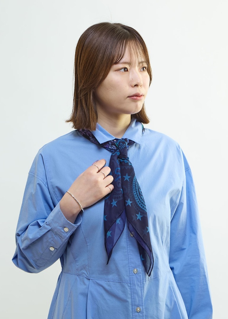 スターフラワー大判シアースカーフ