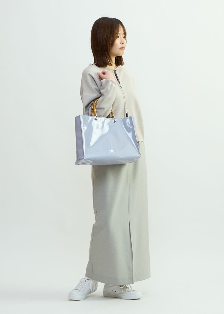 観劇用バンブーハンドルトートバッグ